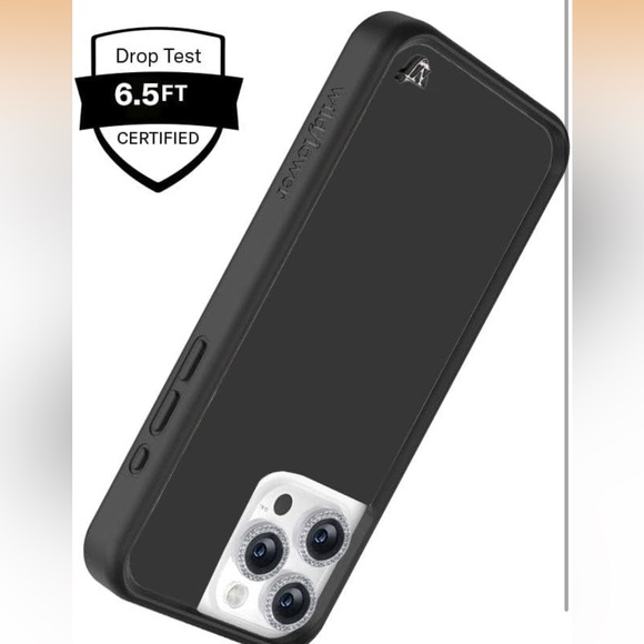 Wildflower Cases - Compatible with iPhone 16 Pro Max | Protective Black Bumper - Picture 3 of 6